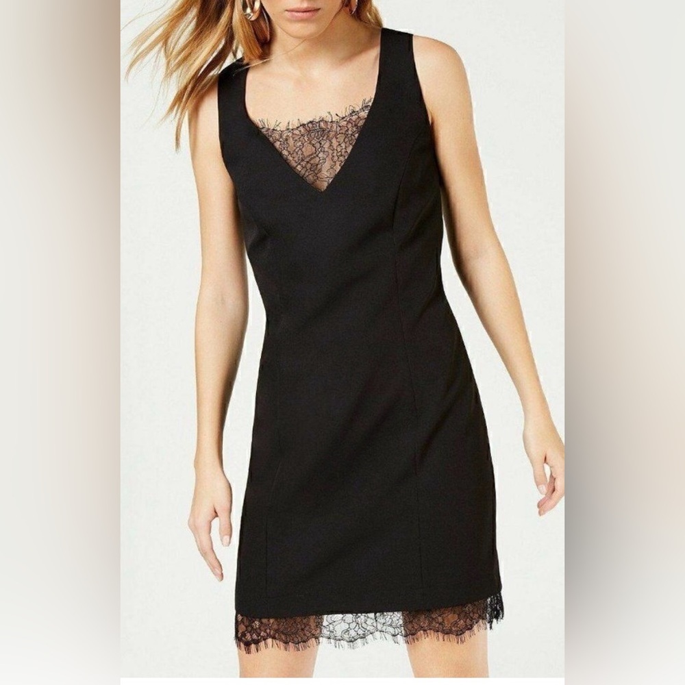 Bar III Lace Detail Bodycon Dress